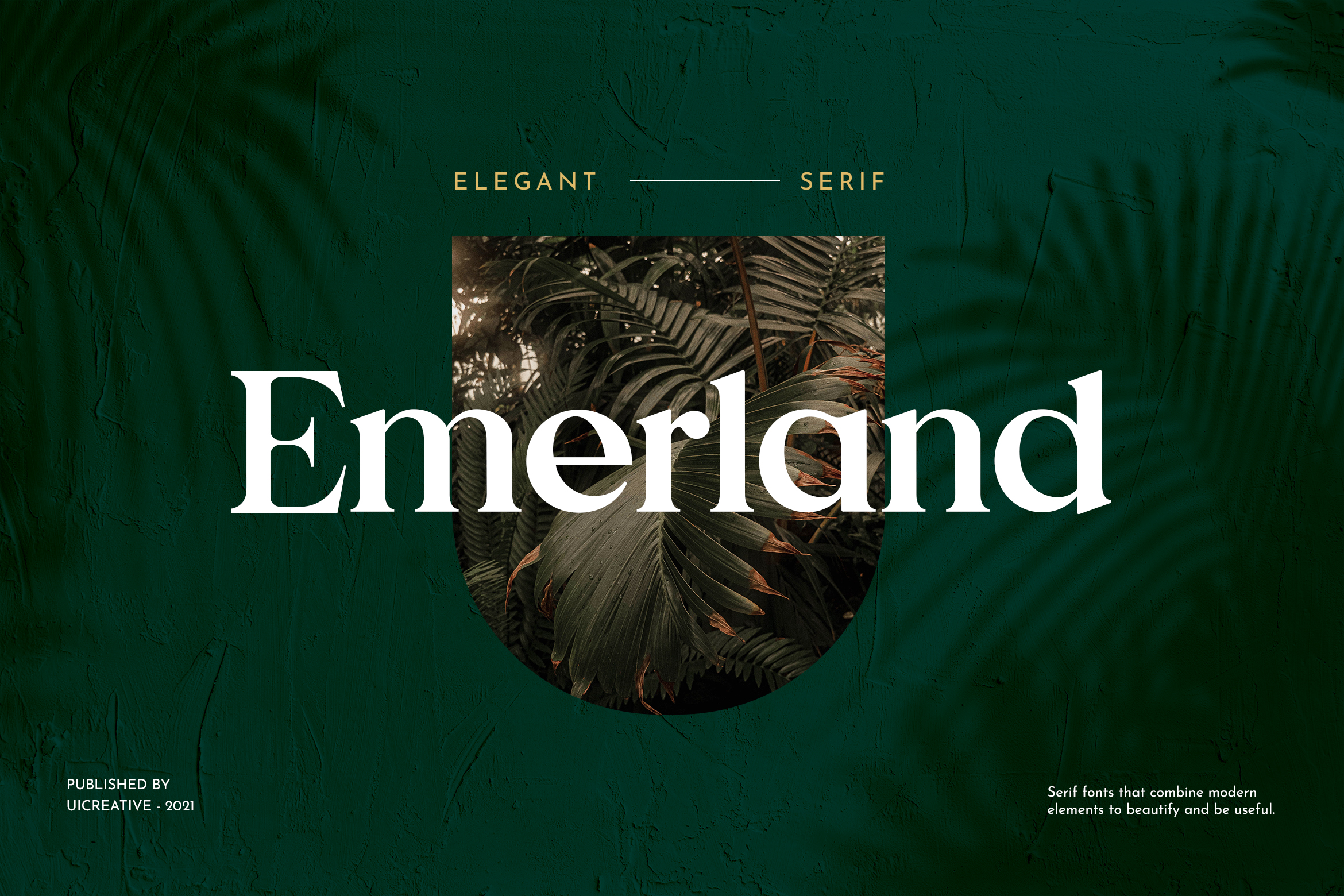 Beispiel einer Emerland Serif Italic-Schriftart